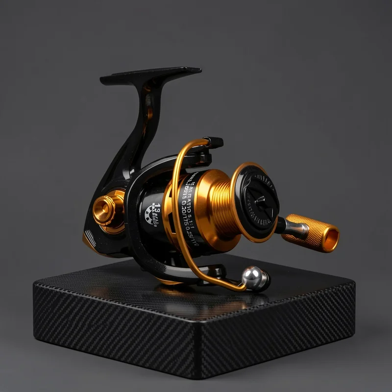 Carrete de pesca giratorio resistente con manivela CNC para agua salada - imagen 4