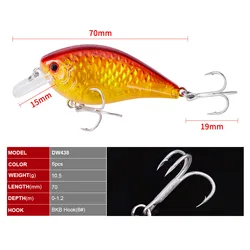 Proberos Wobbler Minnow Crankbait flotante para lucio