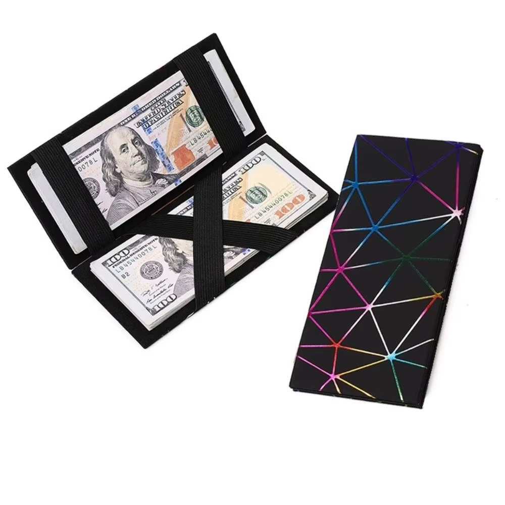Monedero largo para hombre en cuero PU con clip para billetes - imagen 3