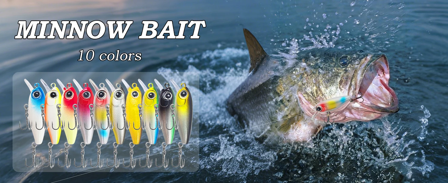 Señuelos minnow realistas en lote