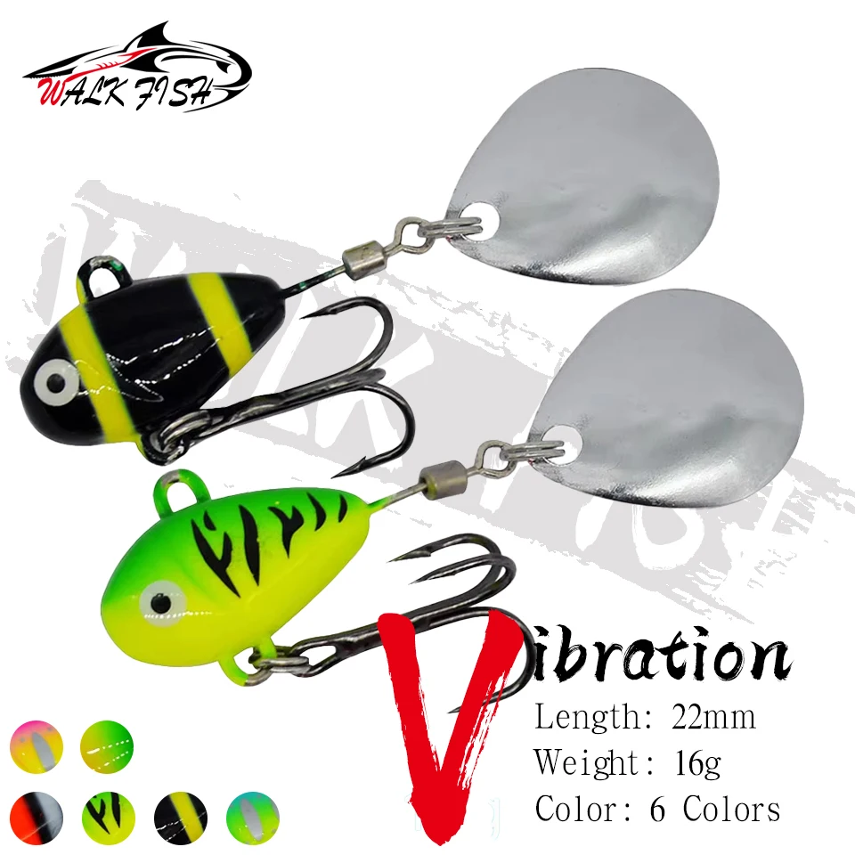 Walk Fish Vib Metal Tail-spinner – Señuelo de vibración para agua dulce