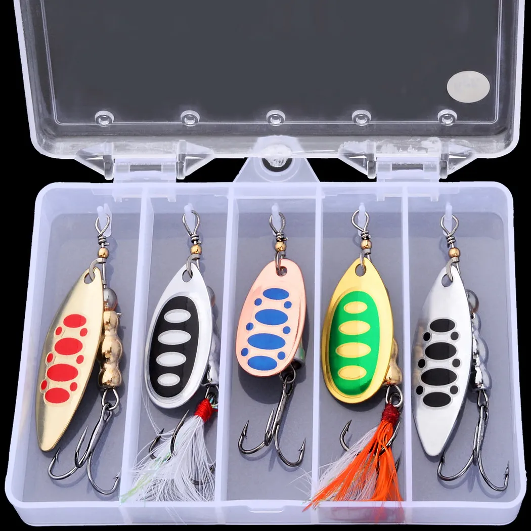 Cucharillas Spinnerbait zinc – Señuelos giratorios para carpa y trucha