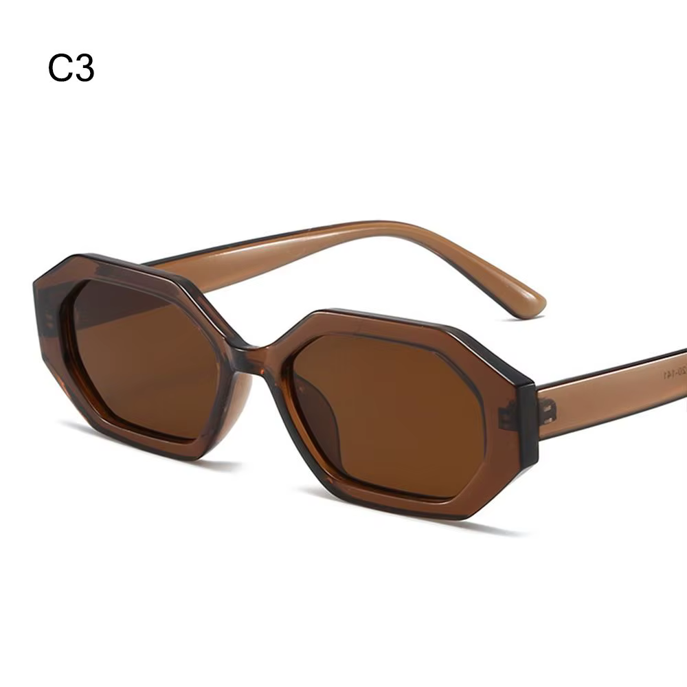 Gafas de sol retro poligonales – Montura geométrica UV 400