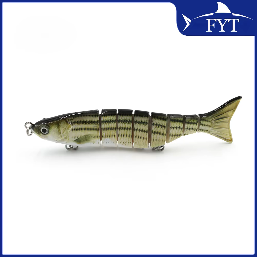 Swumbait realista 8 segmentos – Crankbait duro 18cm con anzuelos - imagen 3