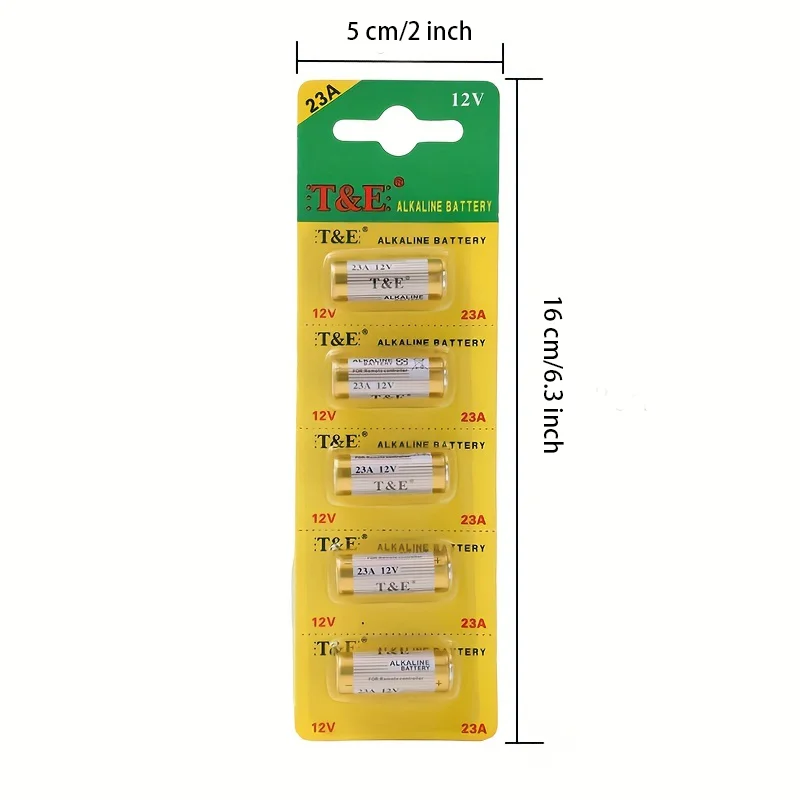 Batería alcalina 23A A23 E23A para mando, llaves y timbre - imagen 2