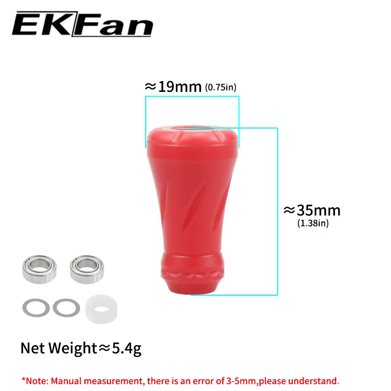 Perilla de manivela EKFan POM para spinning y baitcasting - imagen 4