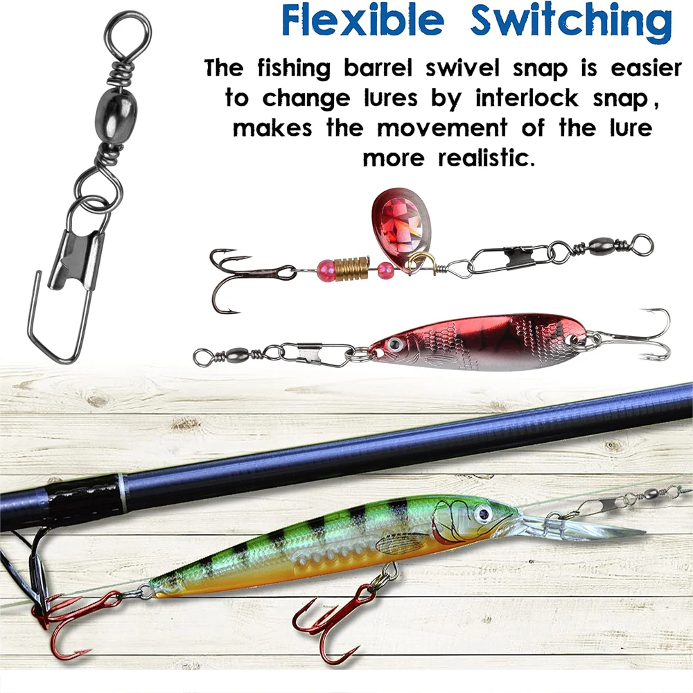 Esmerillones con mosquetón y broche para aparejos de pesca - imagen 5