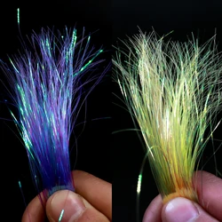 Fibra plana de tinsel para señuelos de pesca con mosca