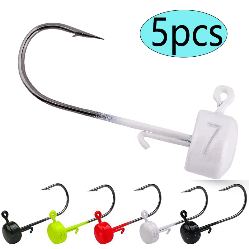 Anzuelos Jig Head Ned cabeza de seta con púas afiladas para vinilos - imagen 3