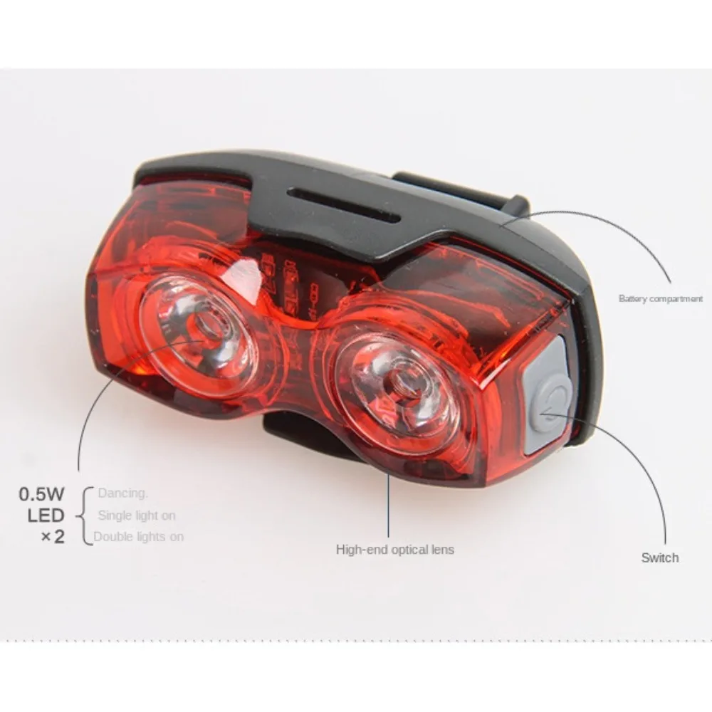 Luz trasera bicicleta roja y negra de alta visibilidad LED - imagen 3