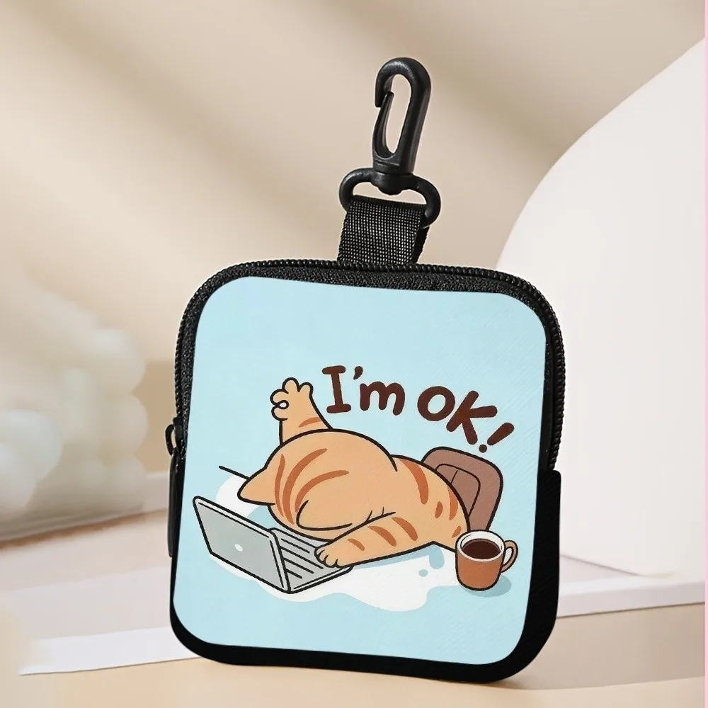 Monedero mini gato impermeable con cremallera PVC - imagen 2