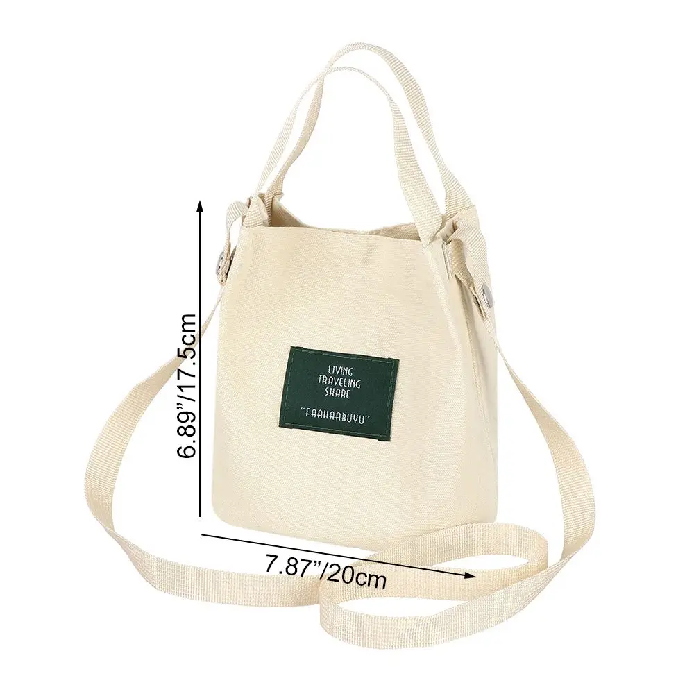 Bolso cruzado de lona con letras y hebilla para mujer – tote - imagen 5