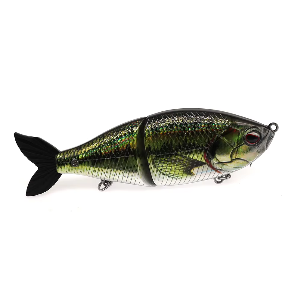 Glide bait sin pintar articulado flotante swimbait con colas suaves - imagen 2