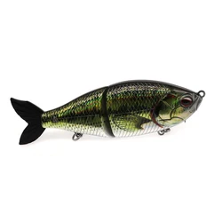 Swimbait flotante con cola blanda articulada para lucio y lubina
