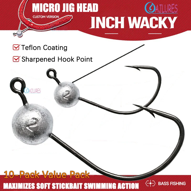 Anzuelo Jig Wacky Rig anti-enredos para vinilo de lubina y lucio