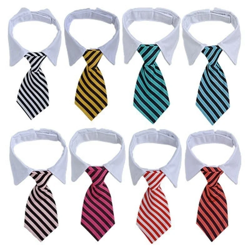 Collar ajustable para perro y gato con pajarita a rayas – Navidad - imagen 5
