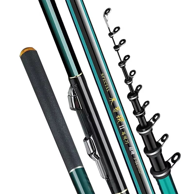 Caña telescópica ultraligera de carbono 60T para surfcasting