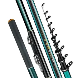 Caña telescópica ultraligera de carbono 60T para surfcasting