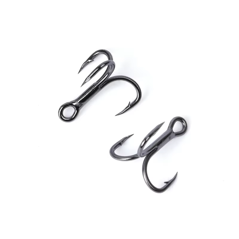 Ganchos triples OUTKIT ranura de sangre – Acero alto en carbono 10-18 - imagen 2