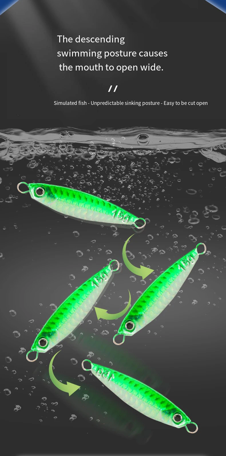 Cuchara metálica para jigging costero