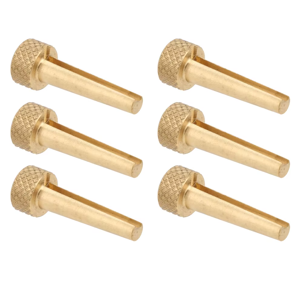 Púas de Puente Doradas para Guitarra Acústica – Pack de 6 Piezas en Cobre