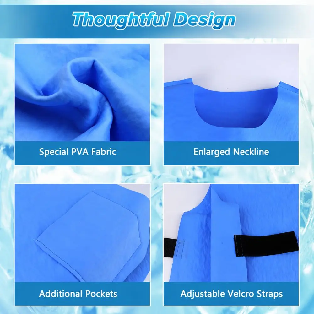Chaleco refrigerante activado por agua evaporativo reutilizable - imagen 2