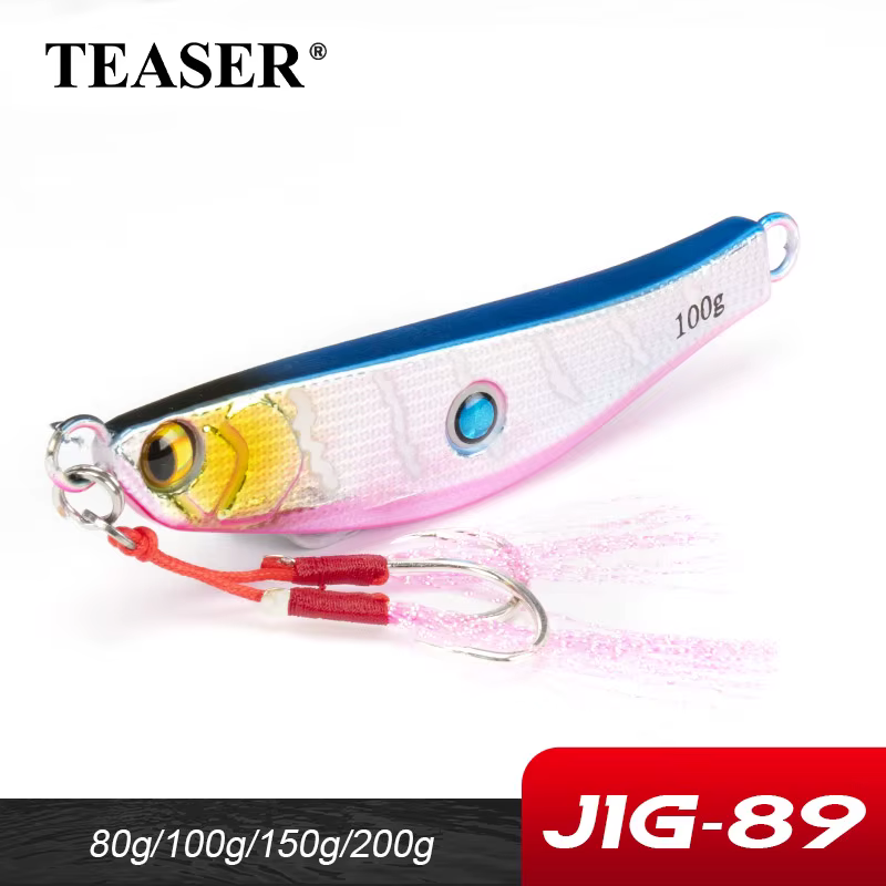Teaser J89 Metal Jig Shore Casting – Plano curvo sardina hundimiento - imagen 2