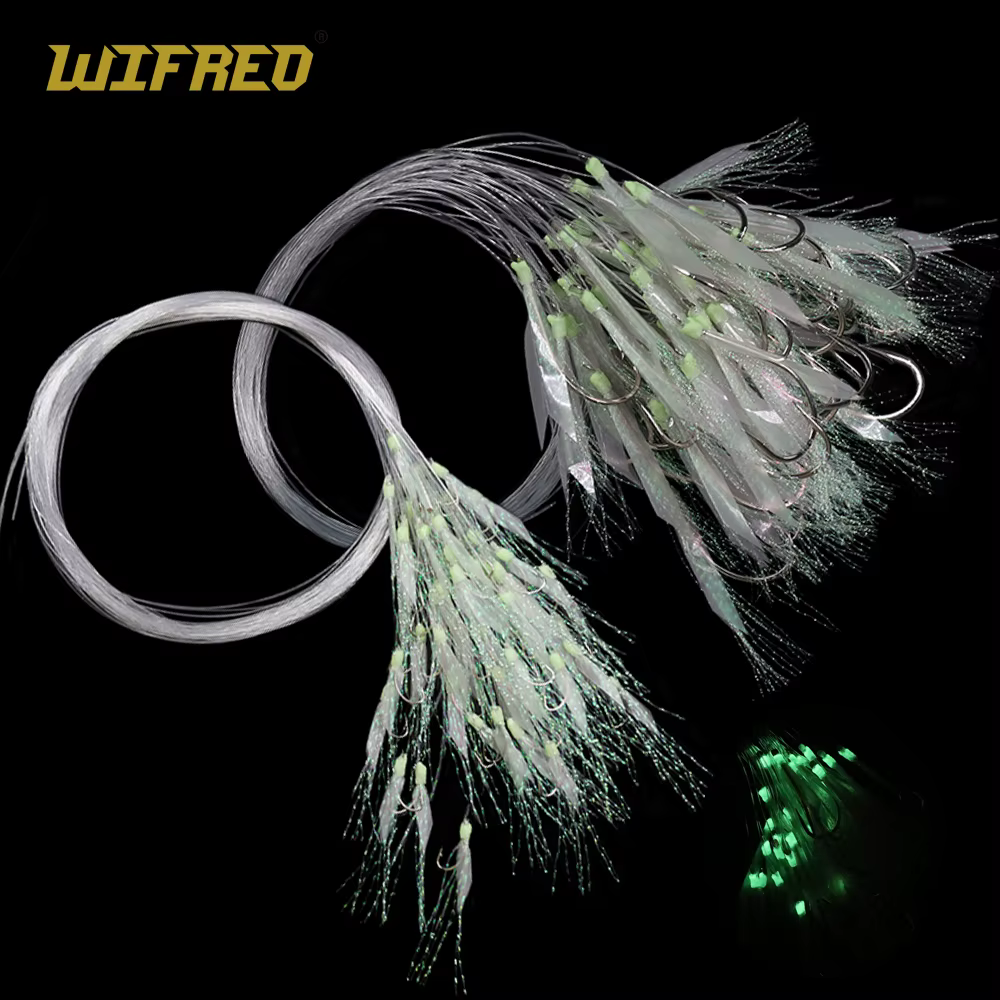 WIFREO anzuelo Sabiki luminoso piel pescado – aparejo agua salada - imagen 4