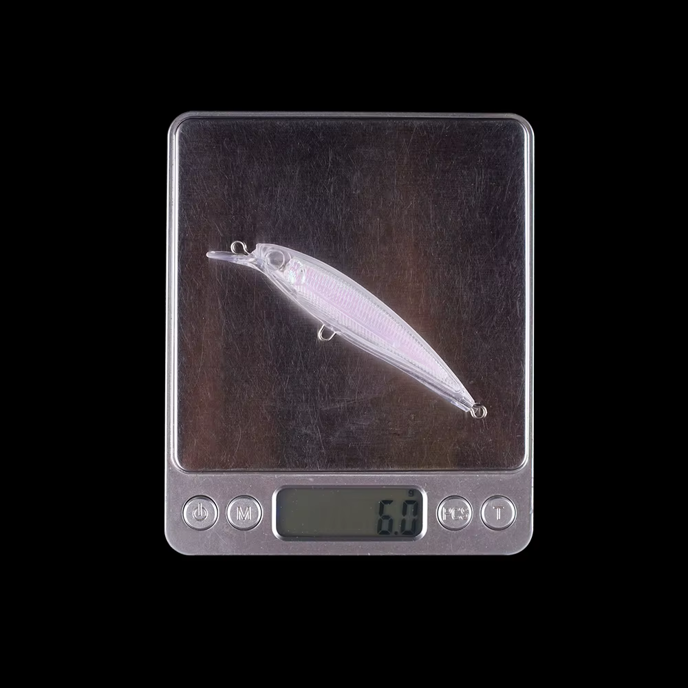 Hanlin Señuelos minnow plástico duro – Holográfico flotante blanco - imagen 5