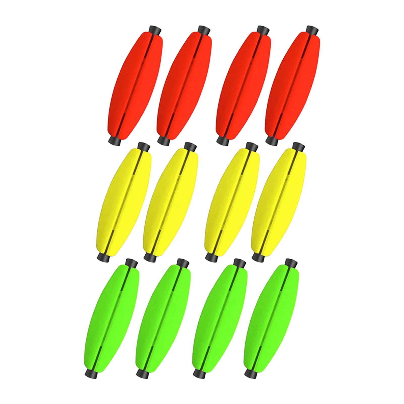 Set de 12 flotadores de pesca ultraligeros EVA con diseño europeo