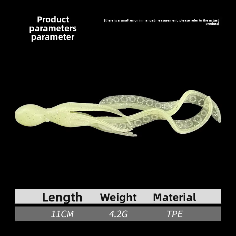 MUKUN – Señuelo para calamar TPE iridiscente con forma de pulpo - imagen 5
