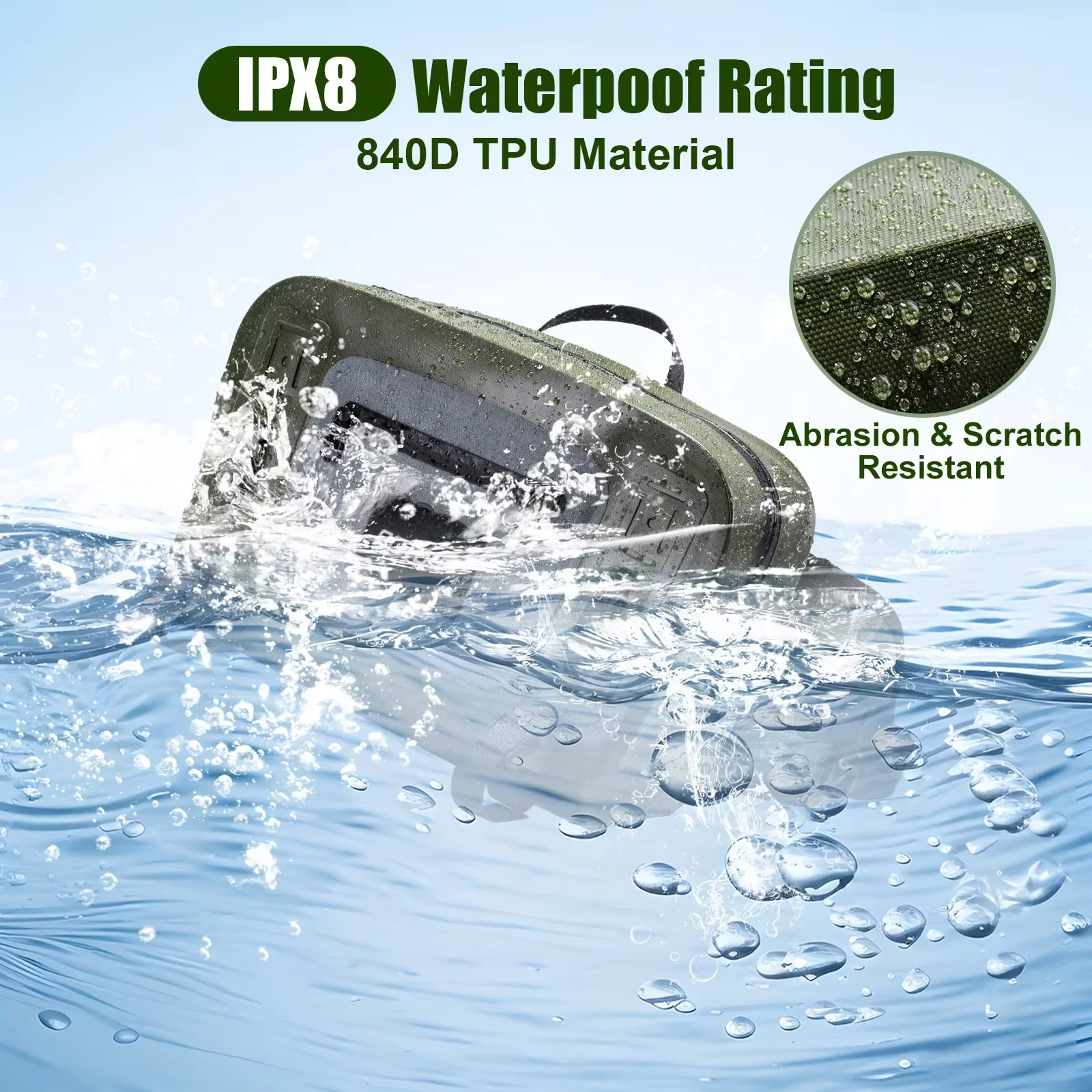 Goture Luya — Riñonera de pesca impermeable con soporte para caña - imagen 5