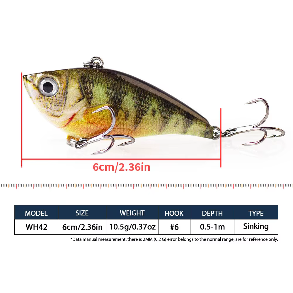 Señuelo VIB Hanlin 60 mm Hundimiento Lento para Lubina y Carpa - imagen 2