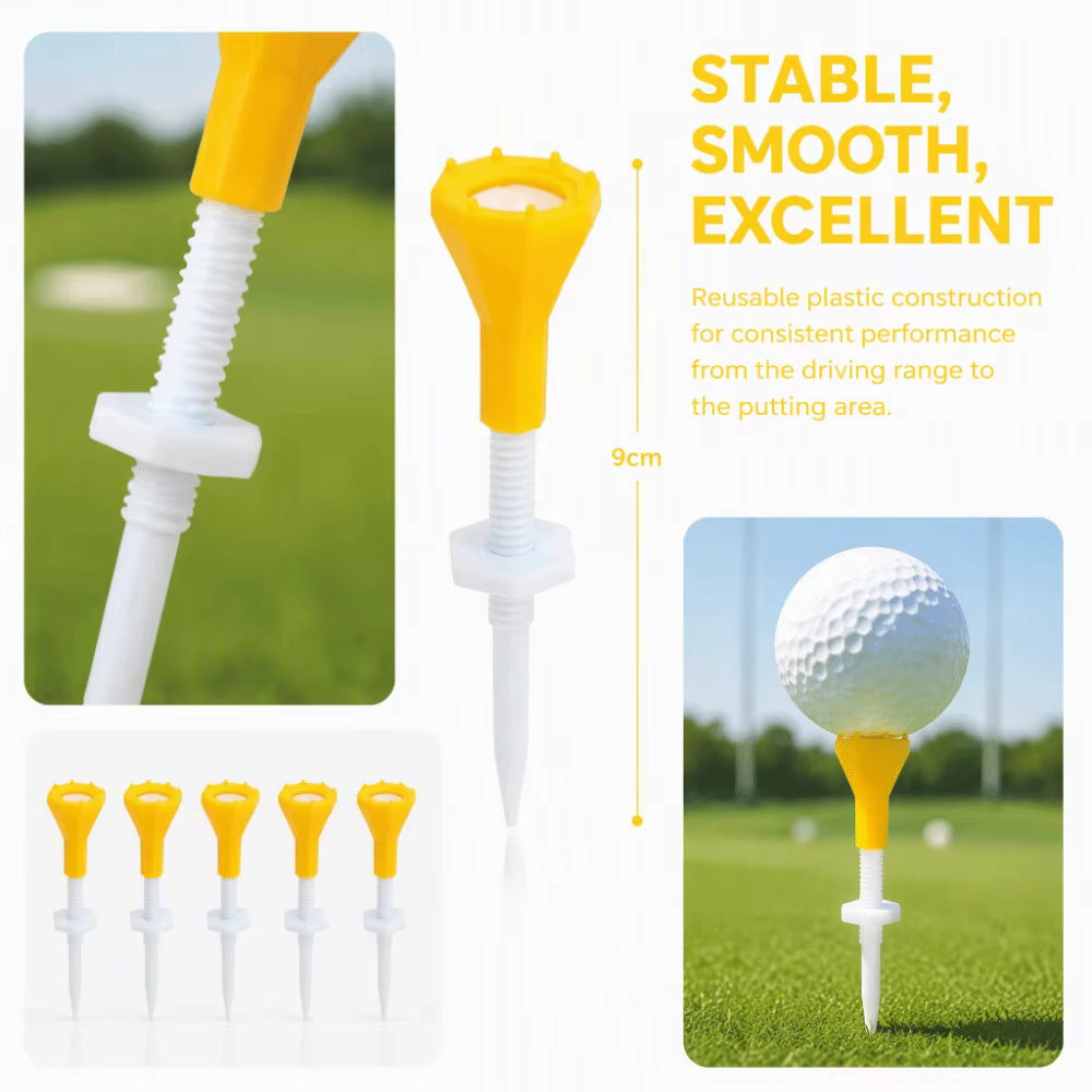Tee de golf ajustable y reutilizable con cabeza grande - imagen 2