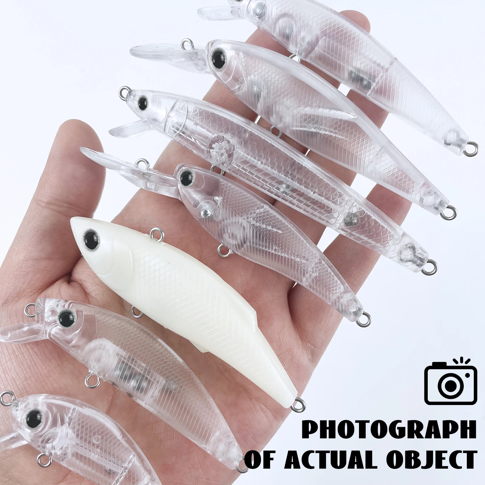 Kit de señuelos duros sin pintar FREE FISHER para DIY - imagen 3