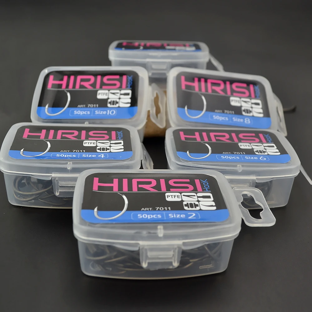 Hirisi 7011 anzuelos carpa con púas y recubrimiento PTFE - imagen 4