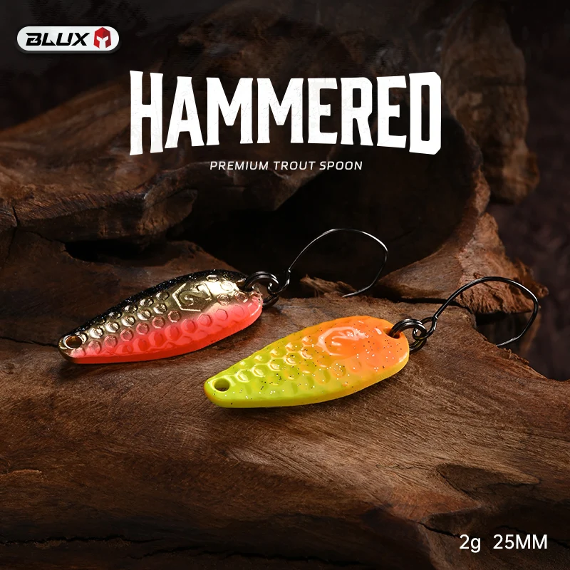 Señuelo Cuchara Trucha BLUX Hammered Latón y Cobre - imagen 3