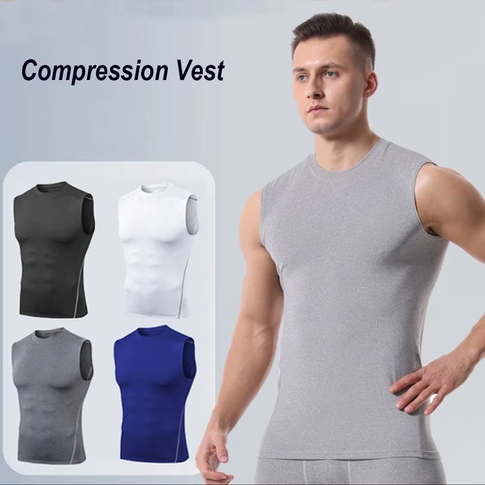 Chaleco Reductor de Vientre para Hombre – Compresión sin Mangas de Spandex - imagen 2