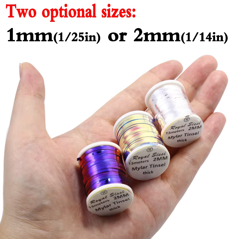 Mirage Premium Tinsel Mylar para atado de moscas de trucha - imagen 4