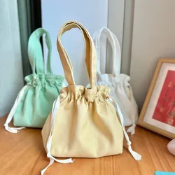 Bolsa de lona ligera con cordón, gran capacidad para pesca