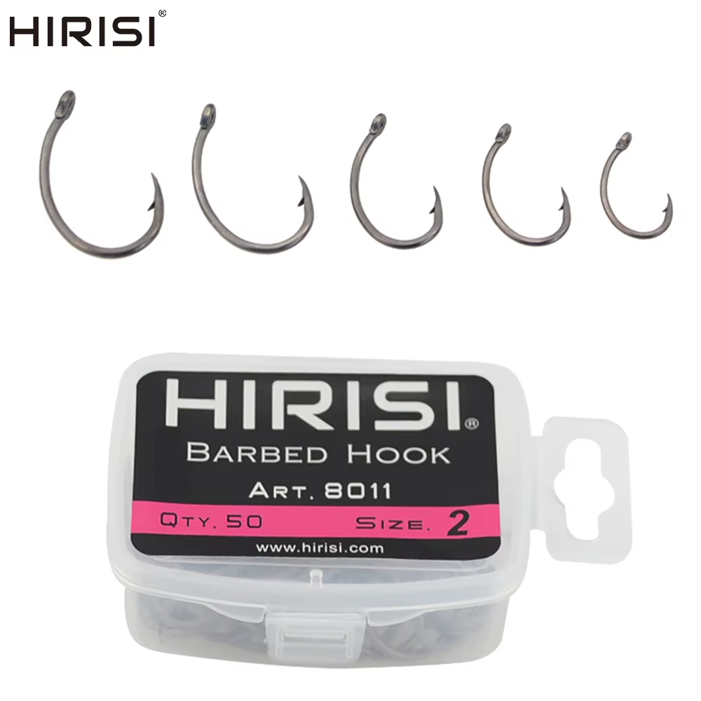 Anzuelos con púas para carpa Hirisi acero inoxidable alto carbono - imagen 2