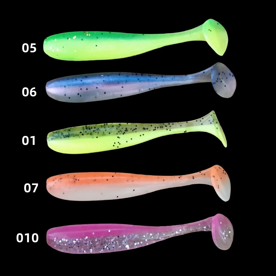 Shad de Silicona 50mm 1g con Cola en T – Vinilo para Lucio y Lubina - imagen 3