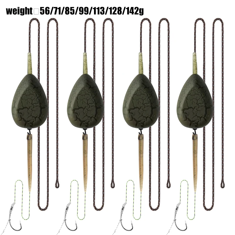 YOTO kit líder carpa – núcleo lastrado, plomo blando agrietado - imagen 4