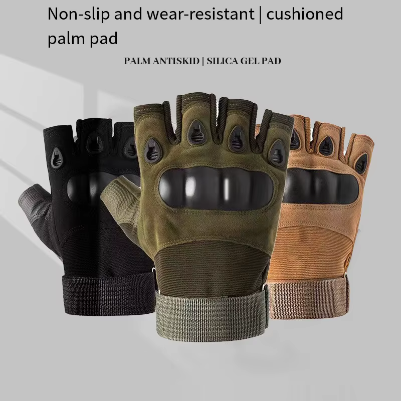 Guantes tácticos de medio dedo antideslizantes para airsoft - imagen 3