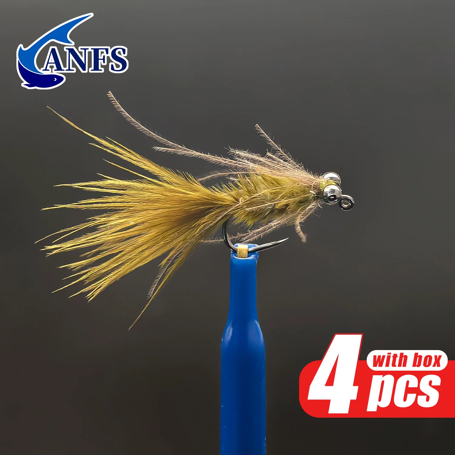 ANFS Moscas artificiales Olive Damsel – para pesca en agua dulce - imagen 3
