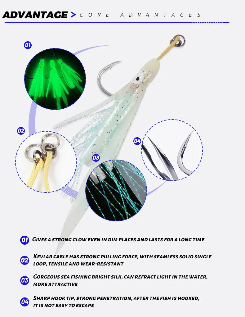 Anzuelos HK031 para jigging lento