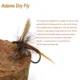 Vtwins Midge Adulto Mayfly Adams mosca seca marrón para trucha - imagen 4