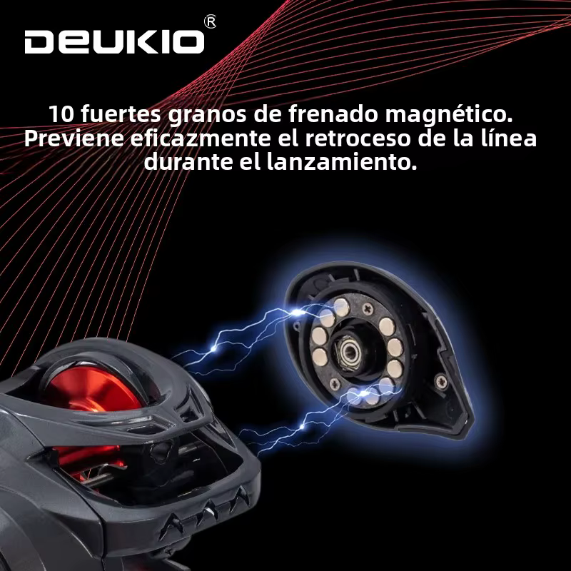 Carrete Casting DEUKIO Ultraligero para Señuelos, Agua Dulce y Salada - imagen 5