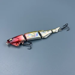 Señuelo minnow para lubina con acción realista y tres articulaciones