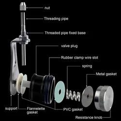 Atador de nudos FG/GT/RP ajustable de aluminio para pesca